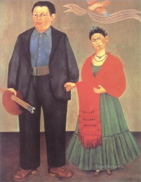 Frida Kahlo Painting - Frieda and Diego Rivera feminism Frida Kahlo